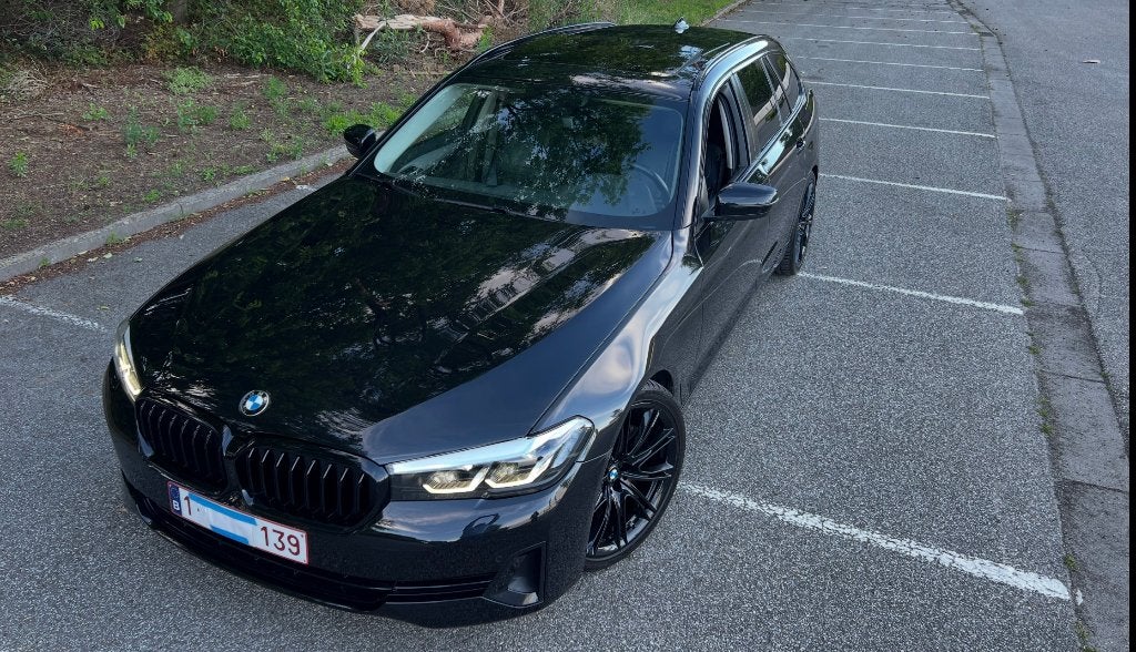 BMW 520i, Auto's, Automaat, 4 cilinders, Zwart, Leder