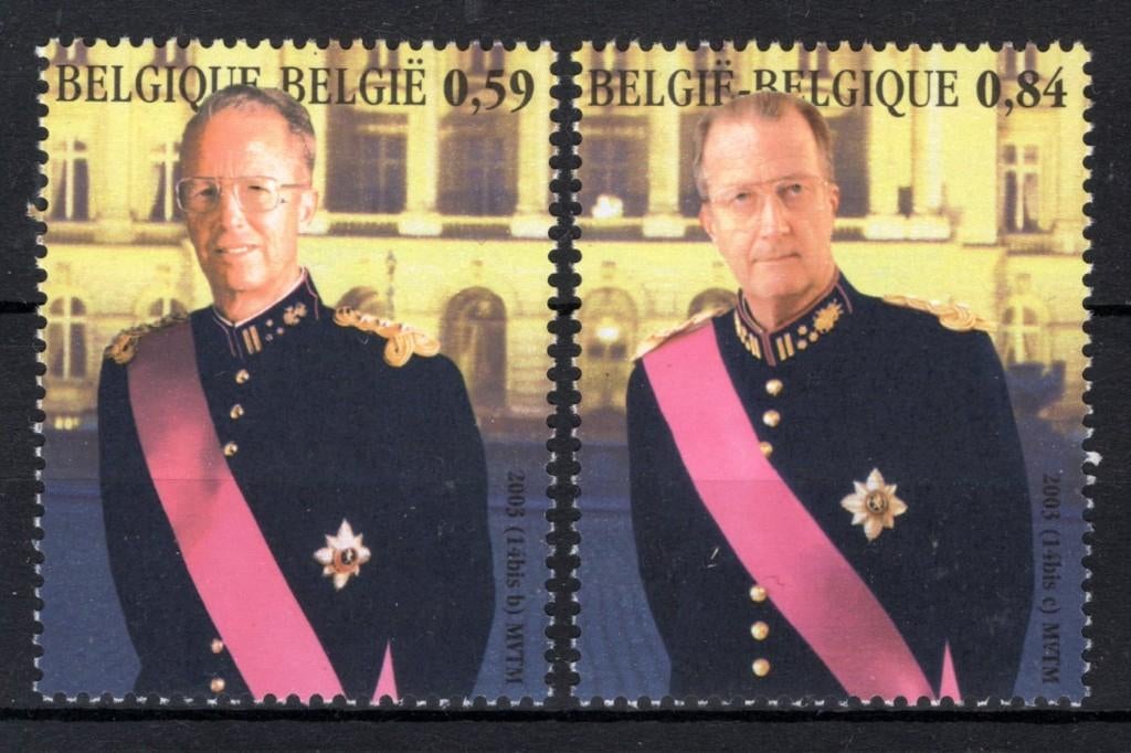 3202/3203 MNH** 2003 - Hommage roi Baudouin et à Albert II, Enlèvement ou Envoi, Non oblitéré, Neuf