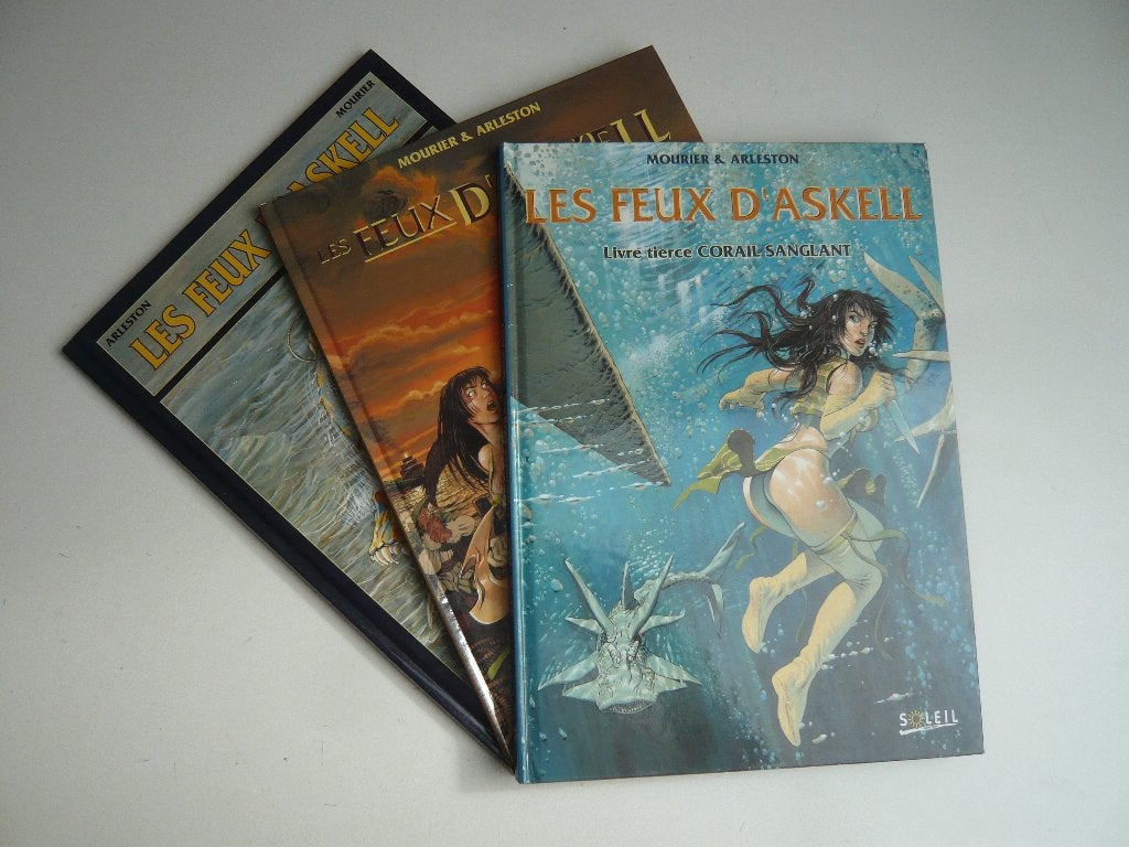 Bd LES FEUX D'ASKELL tomes 1 à 3 (EO ttbe) de ARLESTON, Gelezen, Complete serie of reeks, Ophalen of Verzenden, MOURIER / ARLESTON
