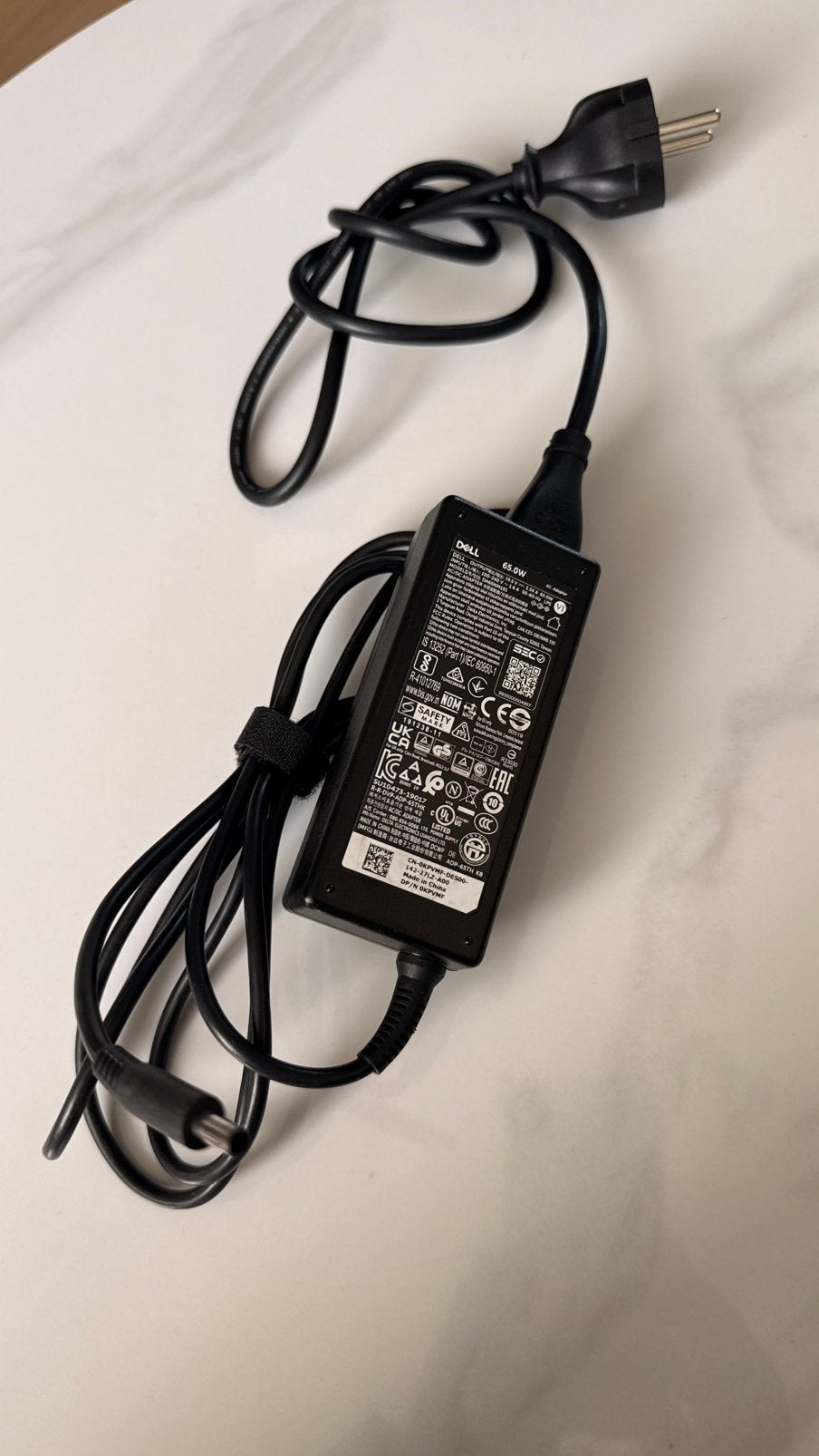 chargeur secteur Dell original 65W, Computers en Software, Ophalen of Verzenden, Gebruikt