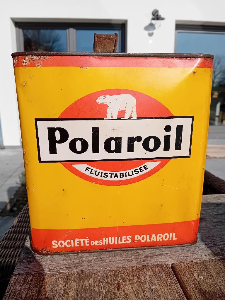 Grand bidon d'huile décoratif POLAROIL 5L, Enlèvement ou Envoi, Utilisé