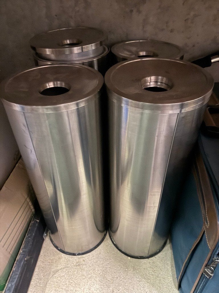 Inox vuilbakken, Maison & Meubles, Accessoires pour la Maison | Poubelles, 20 à 30 litres, Enlèvement, Utilisé, 50 – 75