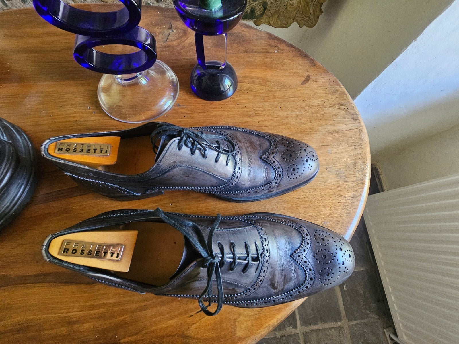 SERGIO ROSSI luxe handgemaakte leren Italiaanse schoenen, Kleding | Heren, Bruin, Verzenden, SERGIO ROSSI, Veterschoenen