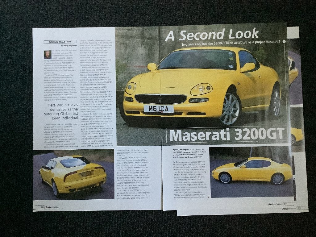 Artikel Maserati 3200GT, Boeken, Auto's | Folders en Tijdschriften, Ophalen of Verzenden, Zo goed als nieuw, Overige merken