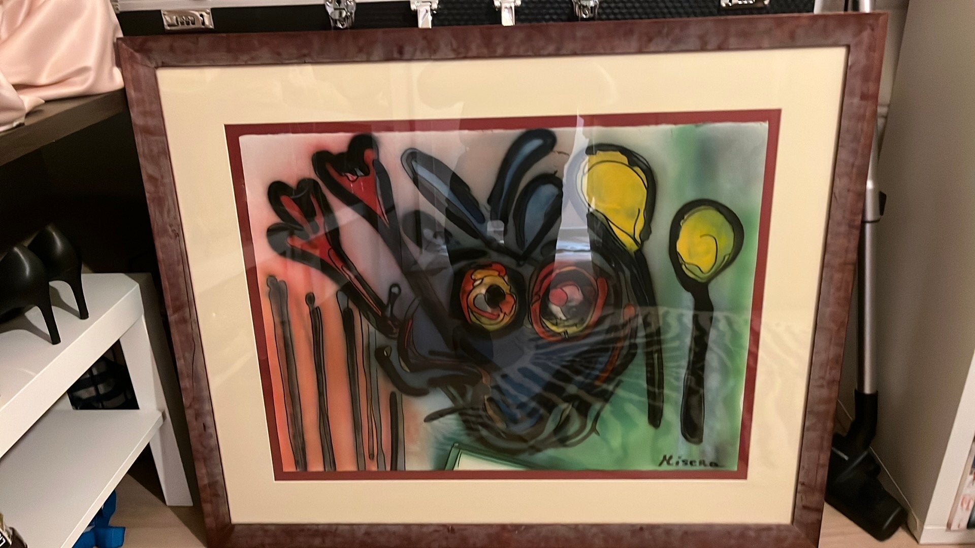 Schilderij van misera, Antiek en Kunst, Ophalen