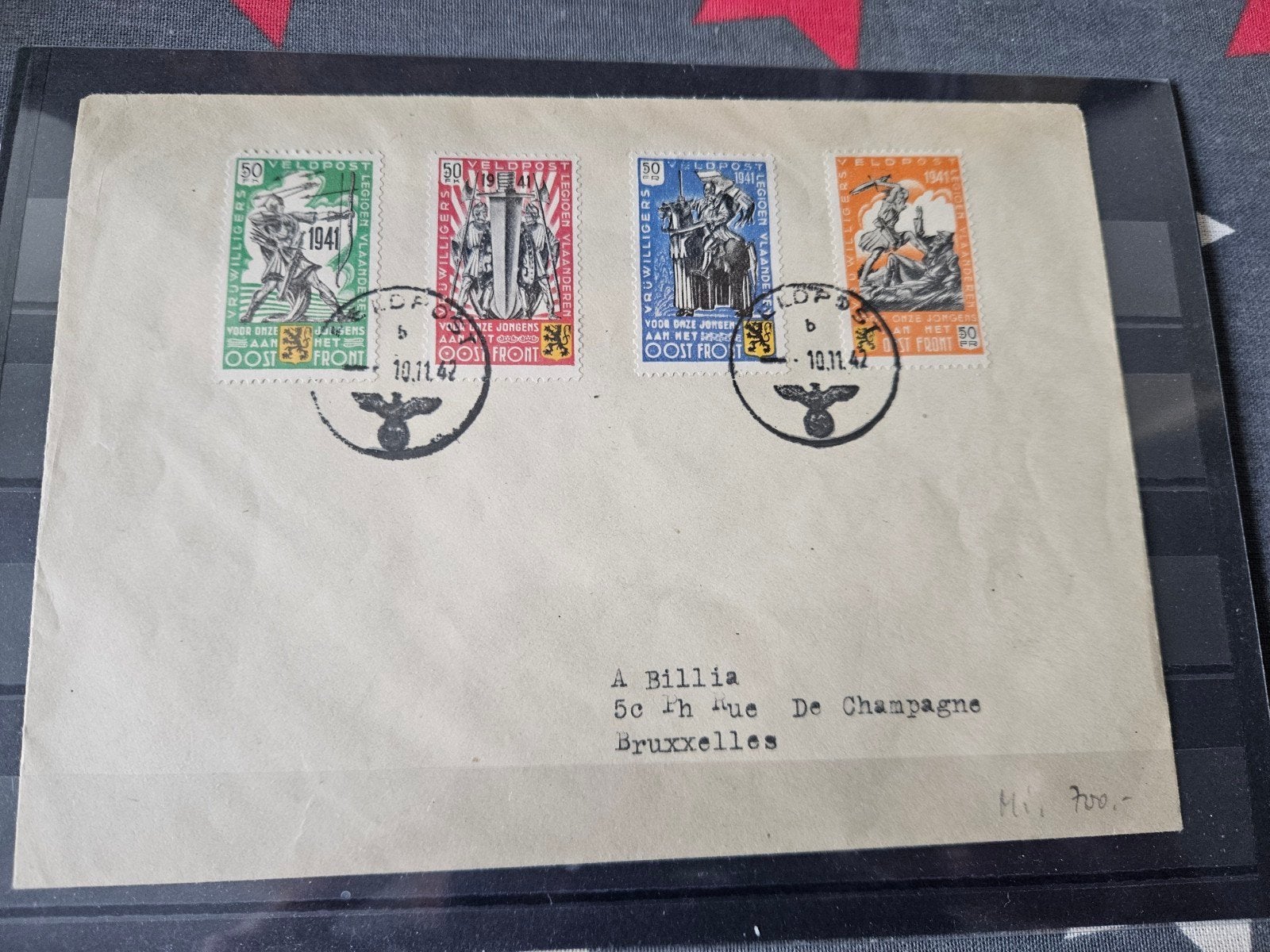 timbres de couverture Feldpost Front oriental Légion flamand, Enlèvement ou Envoi