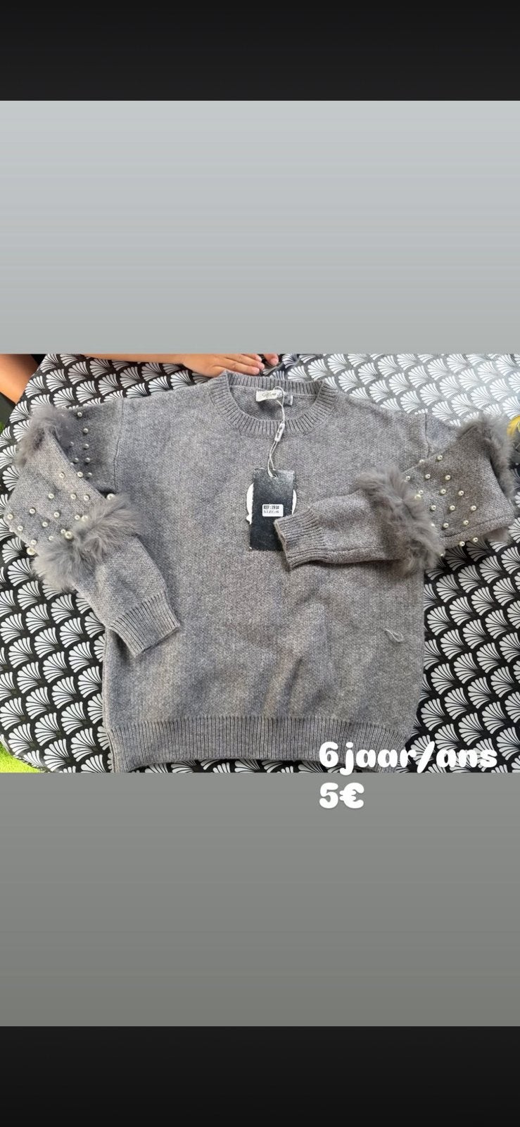 Pull gris 6 ans neuf, Envoi, Neuf, Fille, Pull ou Veste