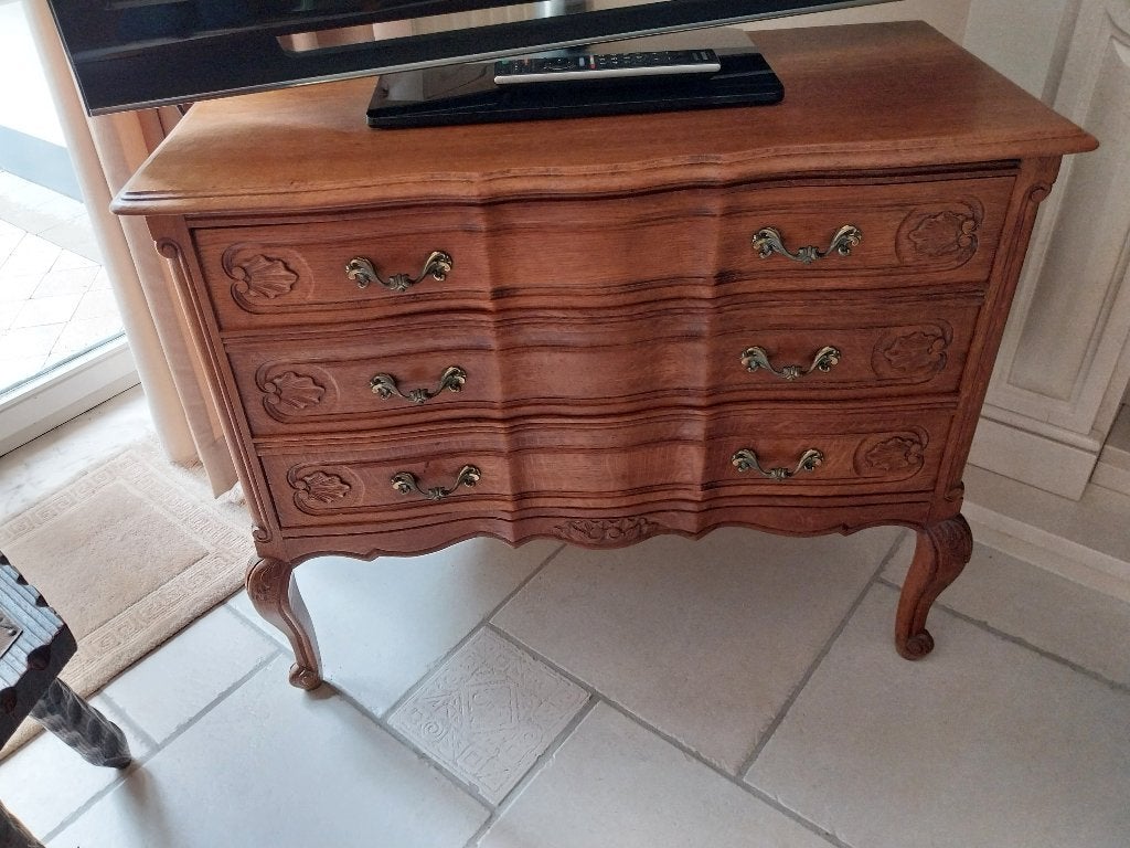 Eiken kast met lades - kan als TVmeubel gebruikt, Maison & Meubles, Armoires | Commodes, 3 ou 4 tiroirs, 25 à 50 cm, Moins de 100 cm