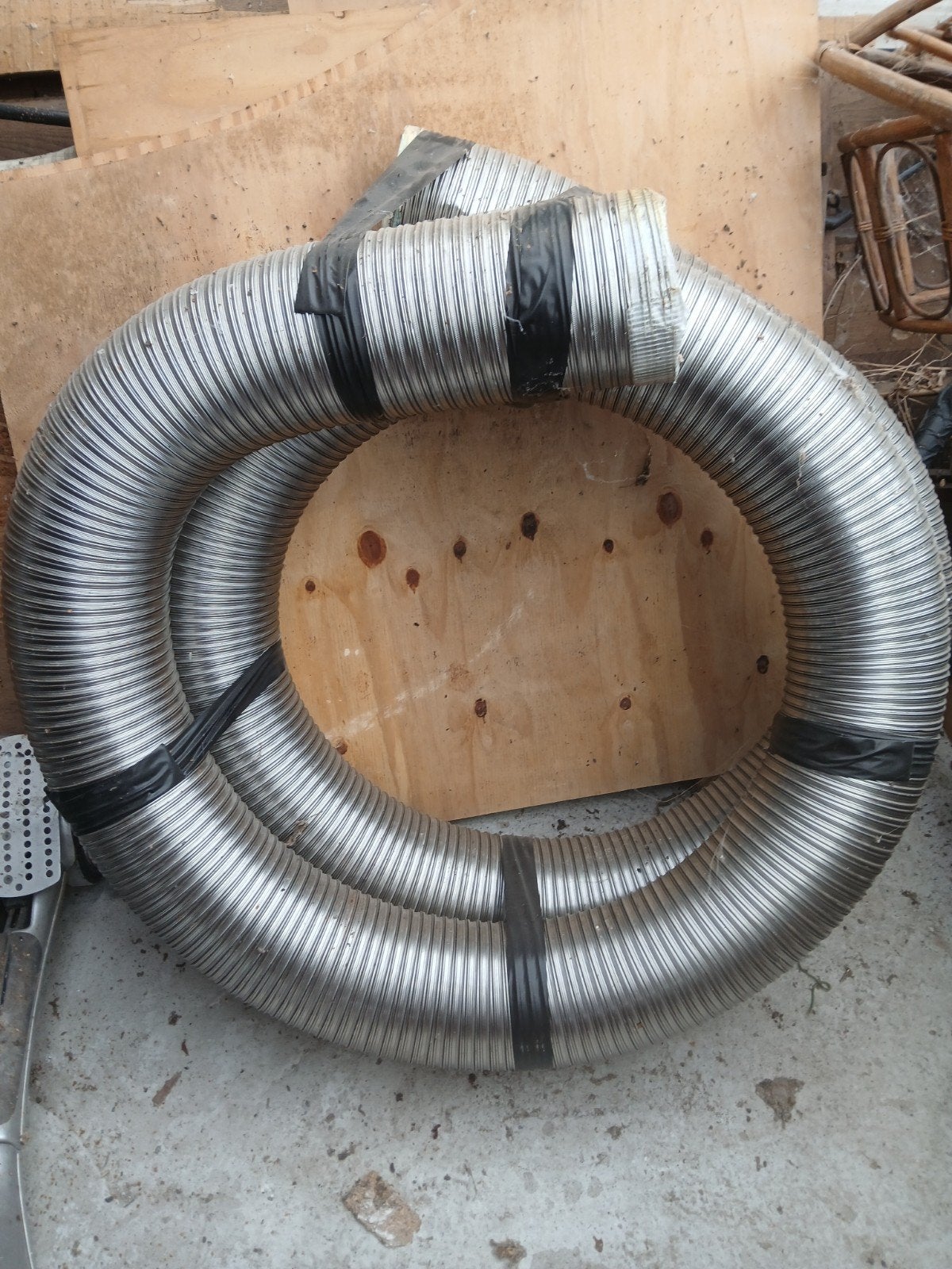 inox flexibele schoorsteen diameter 180 mm ,6 meter, Doe-het-zelf en Bouw, Ophalen