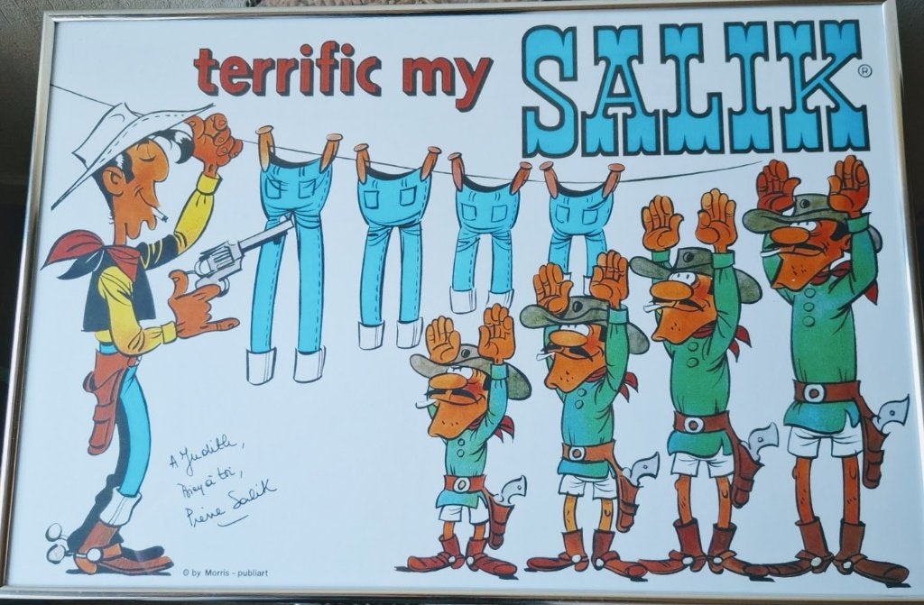 Kader met Salik Jeans, Lucky Luke & Daltons, Ophalen of Verzenden, Zo goed als nieuw, Morris