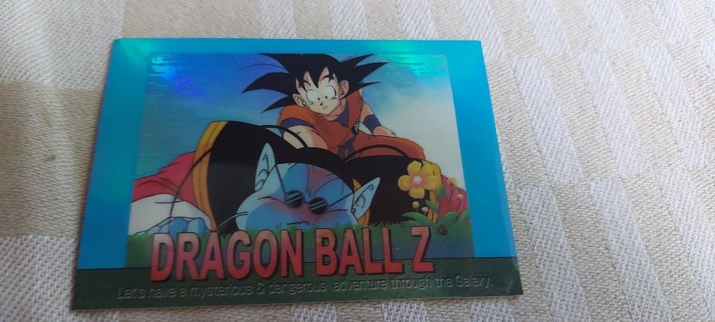 dragonball z kaart reverseholo Goku en King Kai, Hobby en Vrije tijd, Ophalen of Verzenden, Nieuw, Losse kaart