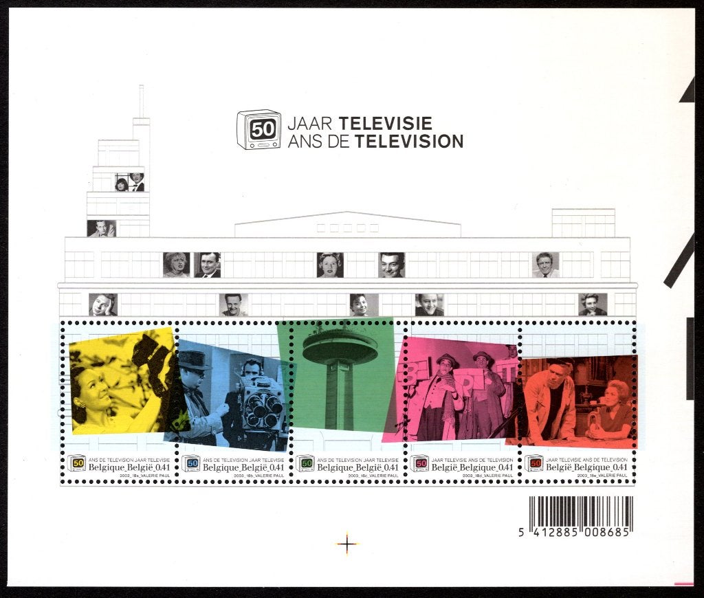 BL106 MNH** 2003 - 50 jaar Televisie, Postzegels en Munten, Postzegels | Europa | België, Verzenden, Postfris, Postfris