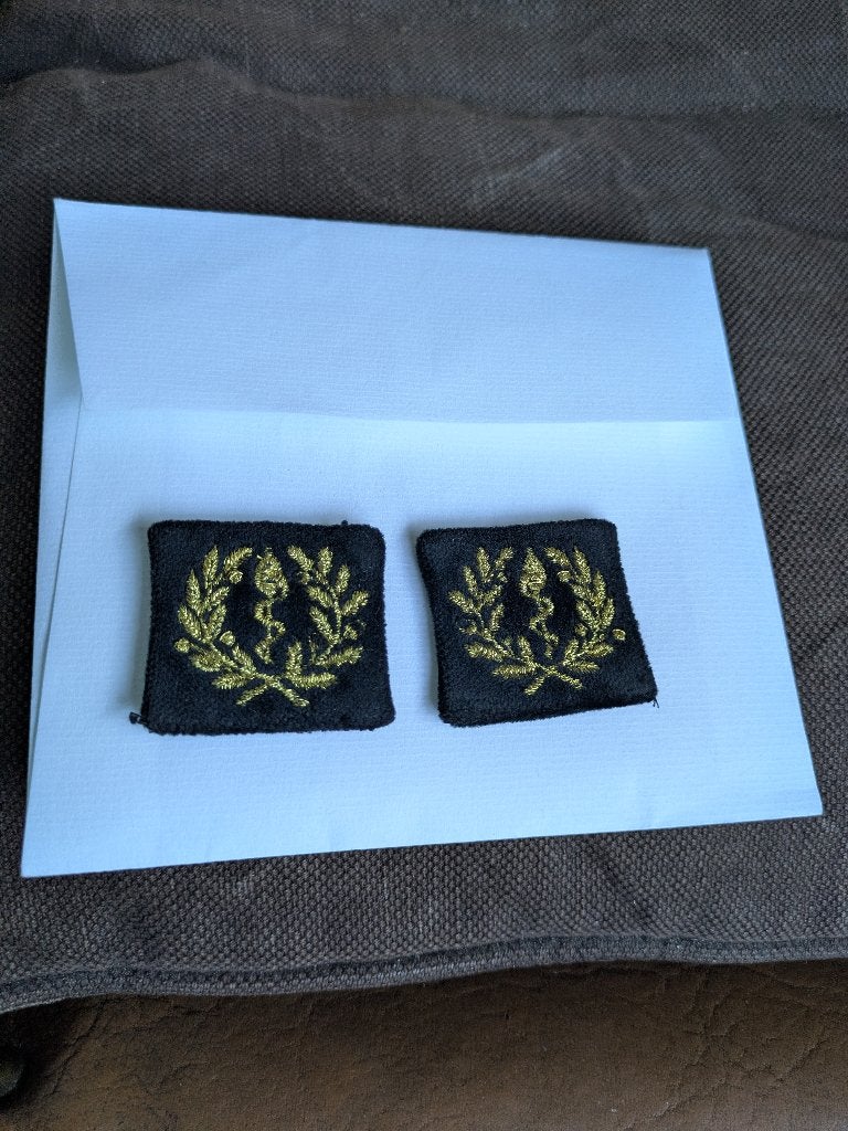 Kraagspiegel officieren, Verzamelen, Ophalen of Verzenden, Overige soorten, Embleem of Badge