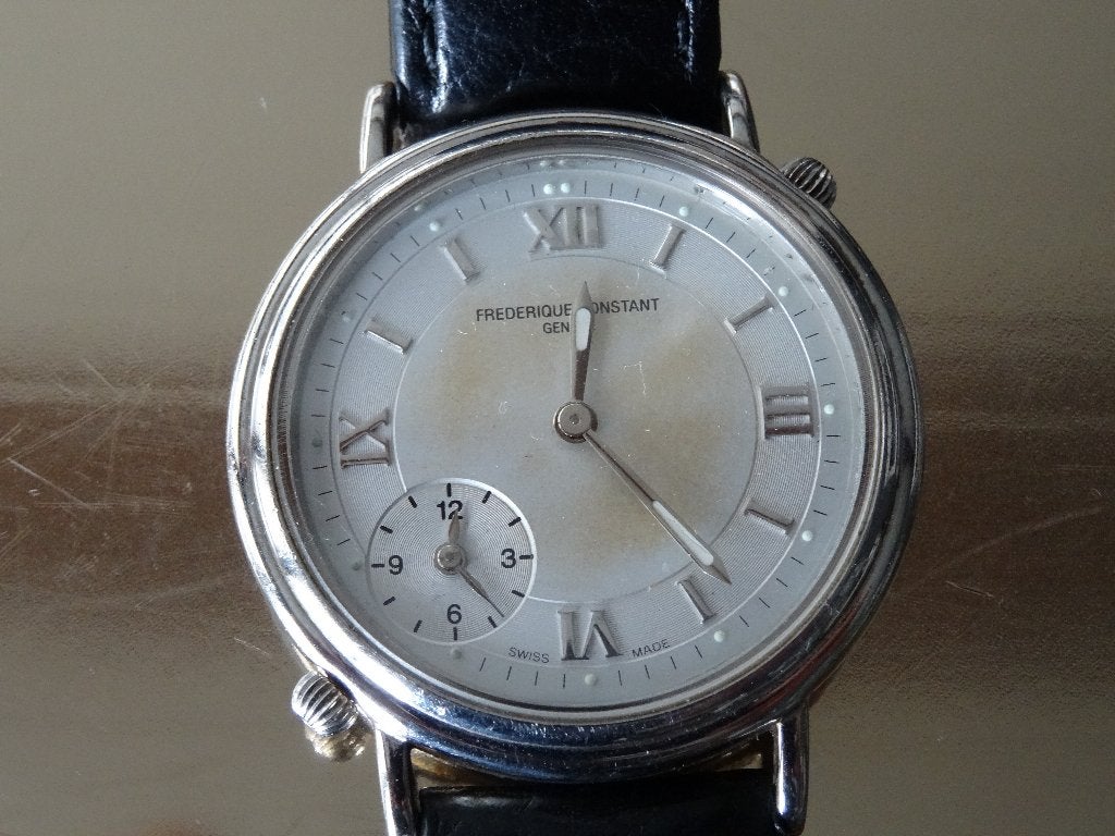 montre frederic constant double fuseau horaire, Bijoux, Sacs & Beauté, Enlèvement ou Envoi, Acier, Montre-bracelet, Avec bracelet