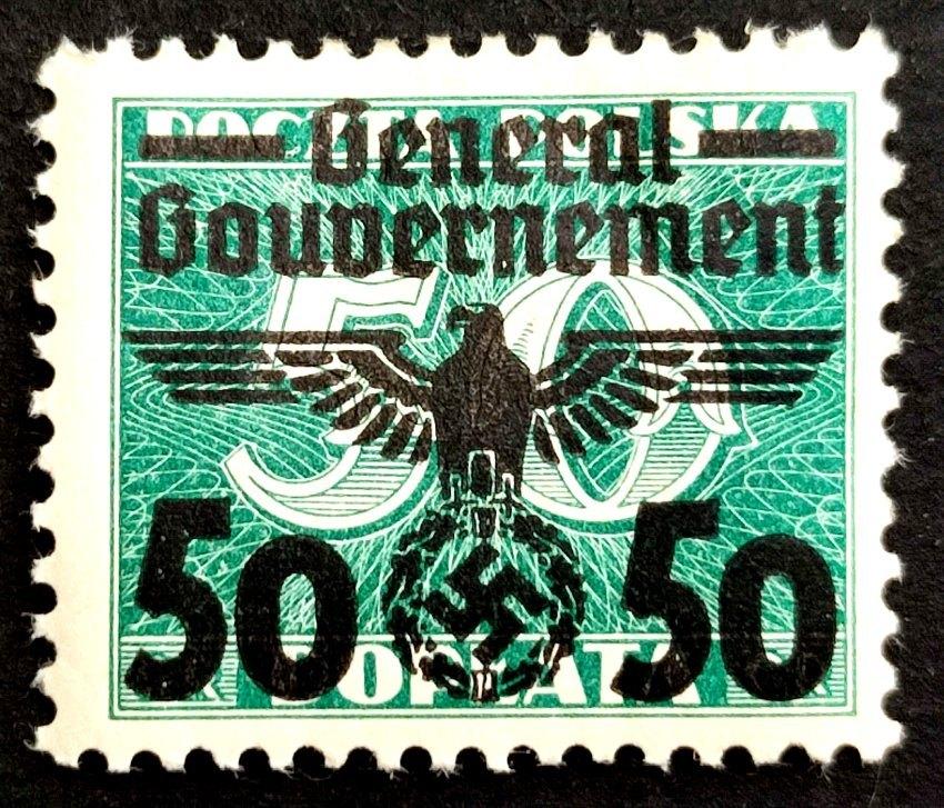 Generalgouvernement opdrukzegel Polen 1940, Ophalen of Verzenden, Overige periodes