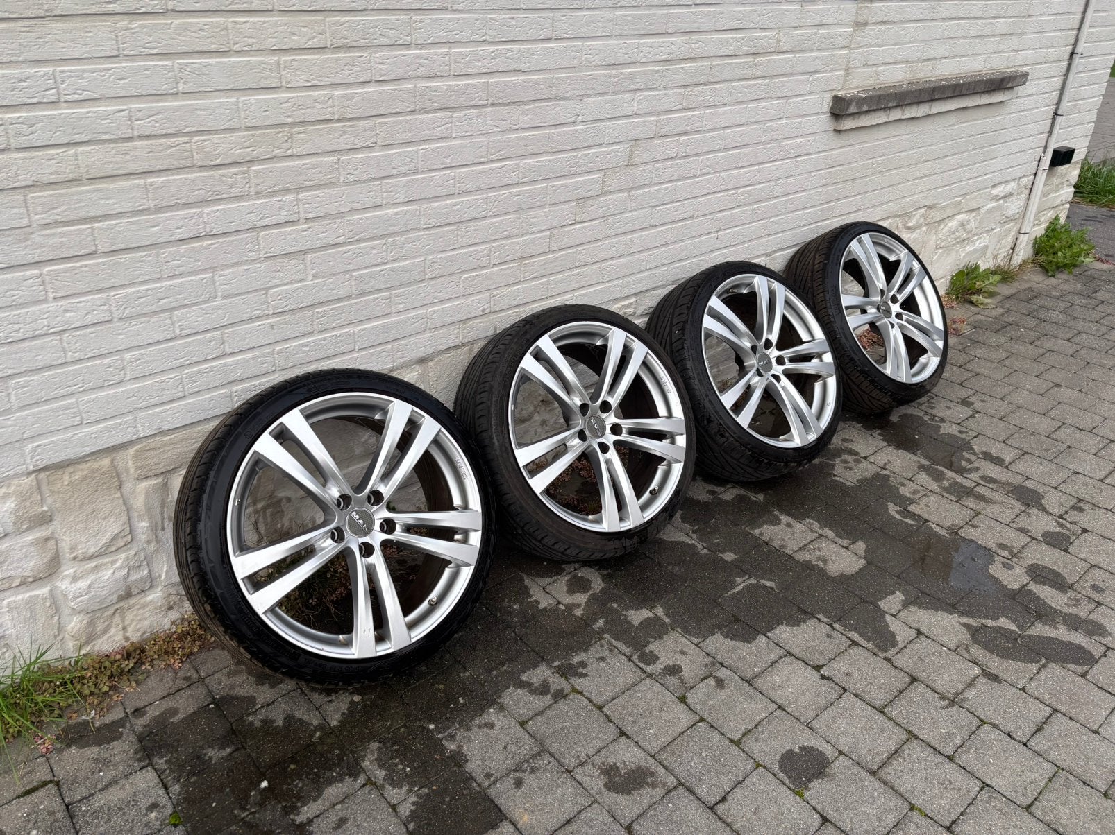 Set 19” MAK velgen met uniroyal banden, Auto-onderdelen, Band(en), Personenwagen, 225 mm, Ophalen