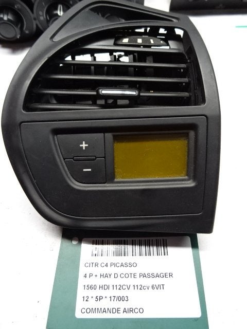 PANNEAU DE COMMANDE CLIMATISATION C4 Picasso (UD / UE / UF), Utilisé, Citroën