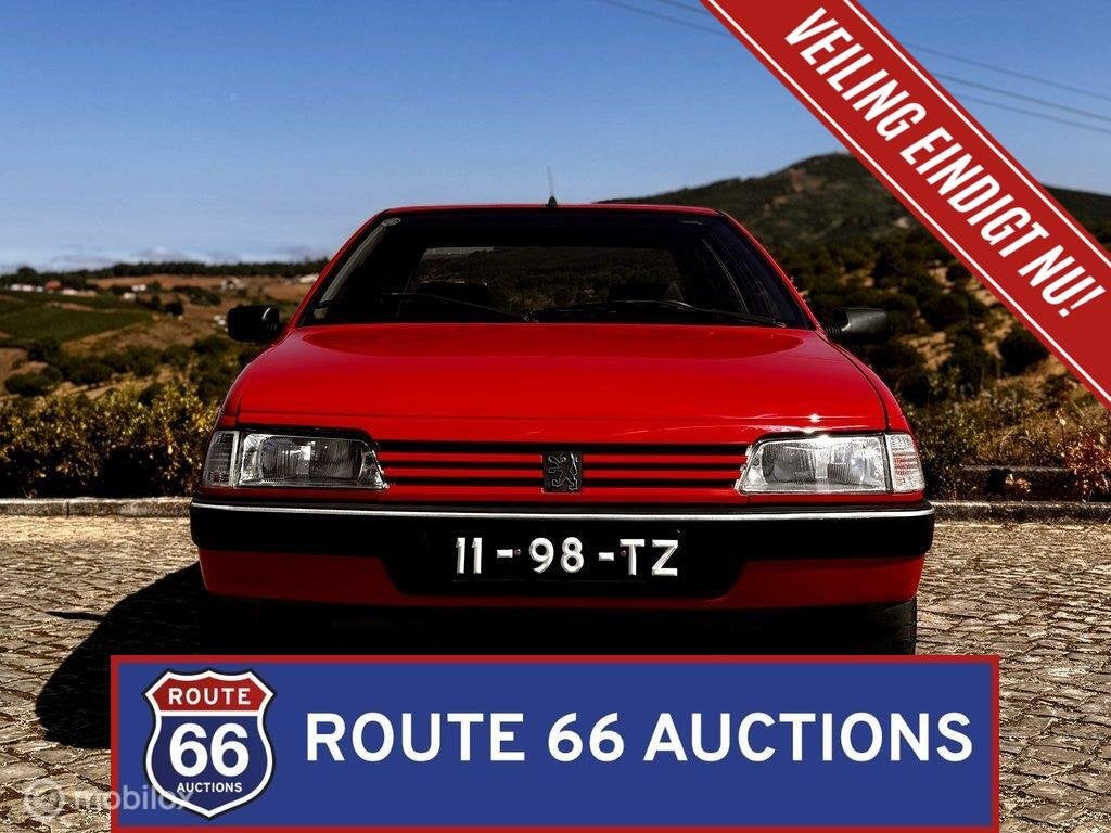 Peugeot 405 1.9 GRi 4x4 | 1991 | Route 66 Auctions, Auto's, Zwart, Bedrijf, Handgeschakeld, Overige carrosserie