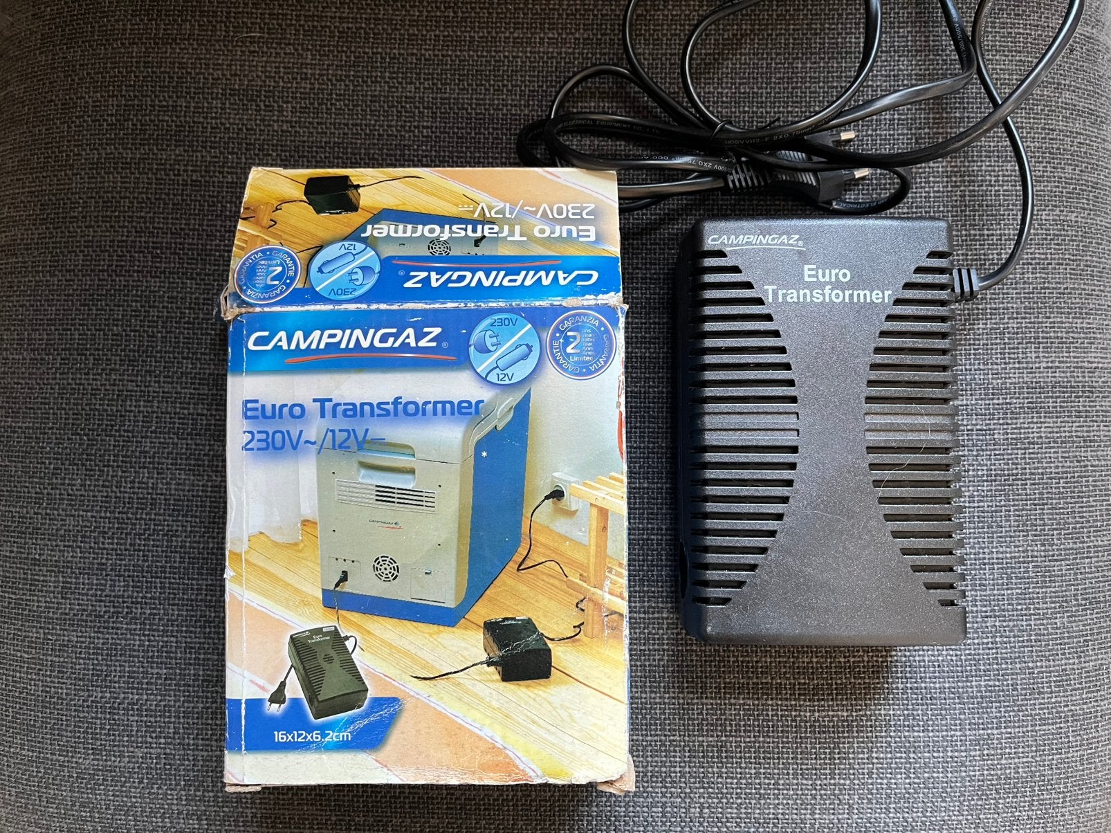 Euro transformer 230V~/12V Campingaz, Ophalen, Zo goed als nieuw
