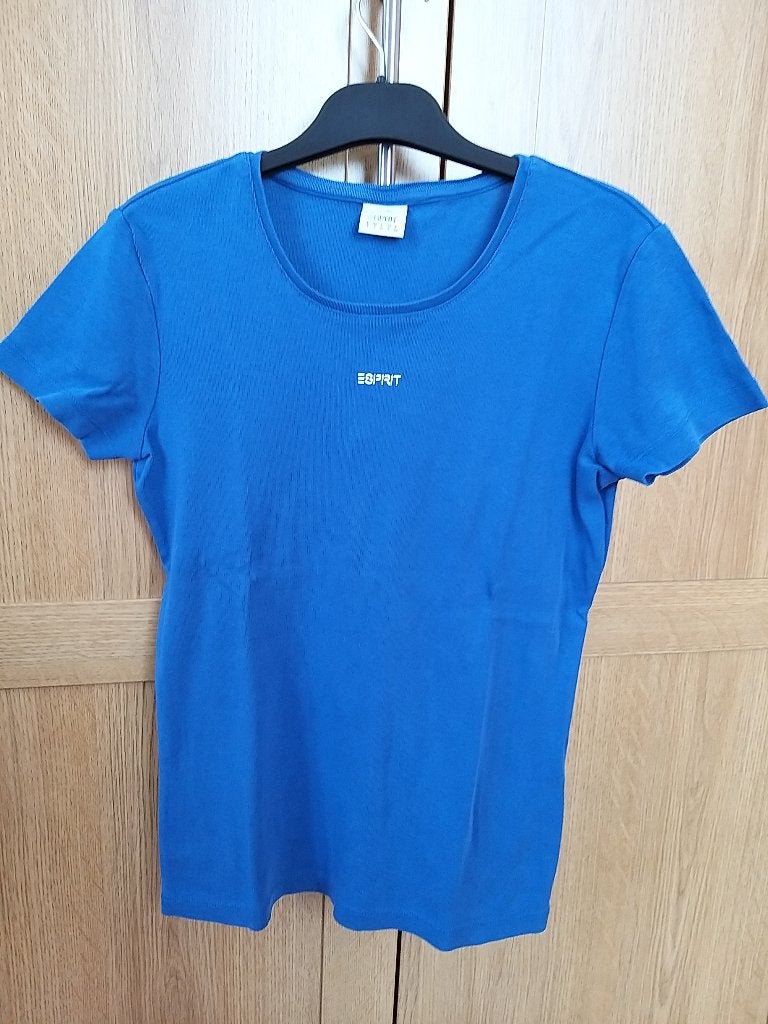 Esprit T-shirt felblauw elektrisch M classic essential, Maat 38/40 (M), Blauw, Ophalen of Verzenden, Zo goed als nieuw