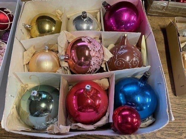 Partijtje/lot vintage kerstballen, Diversen, Ophalen, Gebruikt