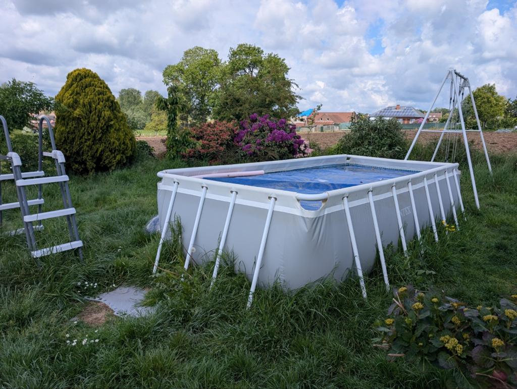 Zwembad met alle toebehoren, Tuin en Terras, Ophalen, Gebruikt, 200 tot 300 cm, 80 tot 120 cm