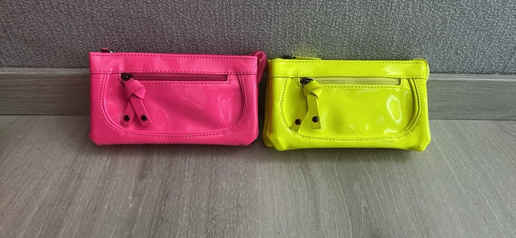 Neon roze en gele portemonnee NIEUW, Ophalen, Nieuw, Roze