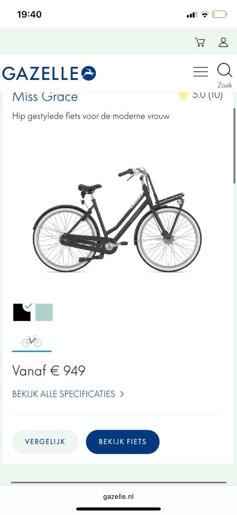 Fiets Gazelle, Fietsen en Brommers, Fietsen | Dames | Damesfietsen, Ophalen, 53 tot 56 cm, Versnellingen, Zo goed als nieuw