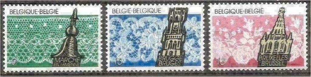 Belgique 1989 - Yvert/OBP 2315-2317 - Dentelle belge (PF), Envoi, Non oblitéré, Neuf