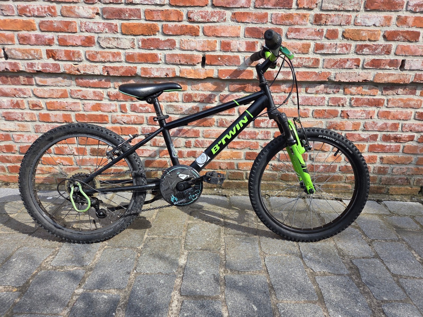 B-Twin Racing Boy 500 - 20inch mountainbike - in orde gezet, Ophalen, Staal, Velgrem, 16 tot 20 inch