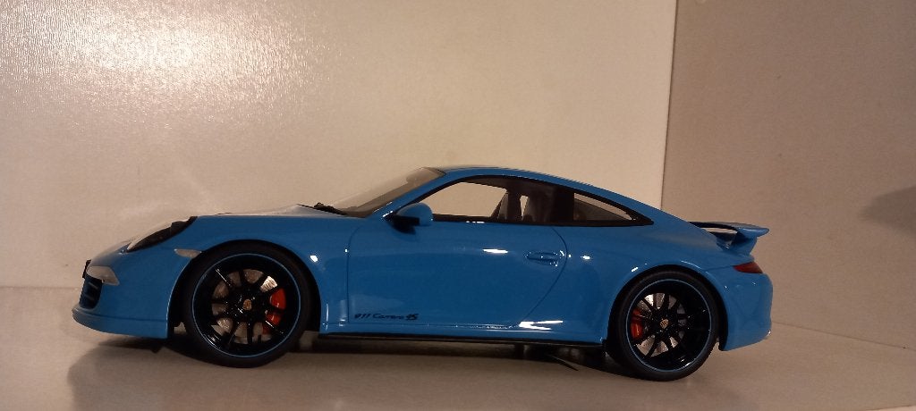 1/18 Porsche 991 Carrera 4 S Aerokit Cup Riviera Blue 2012, Enlèvement ou Envoi, Neuf, Voiture, Autres marques