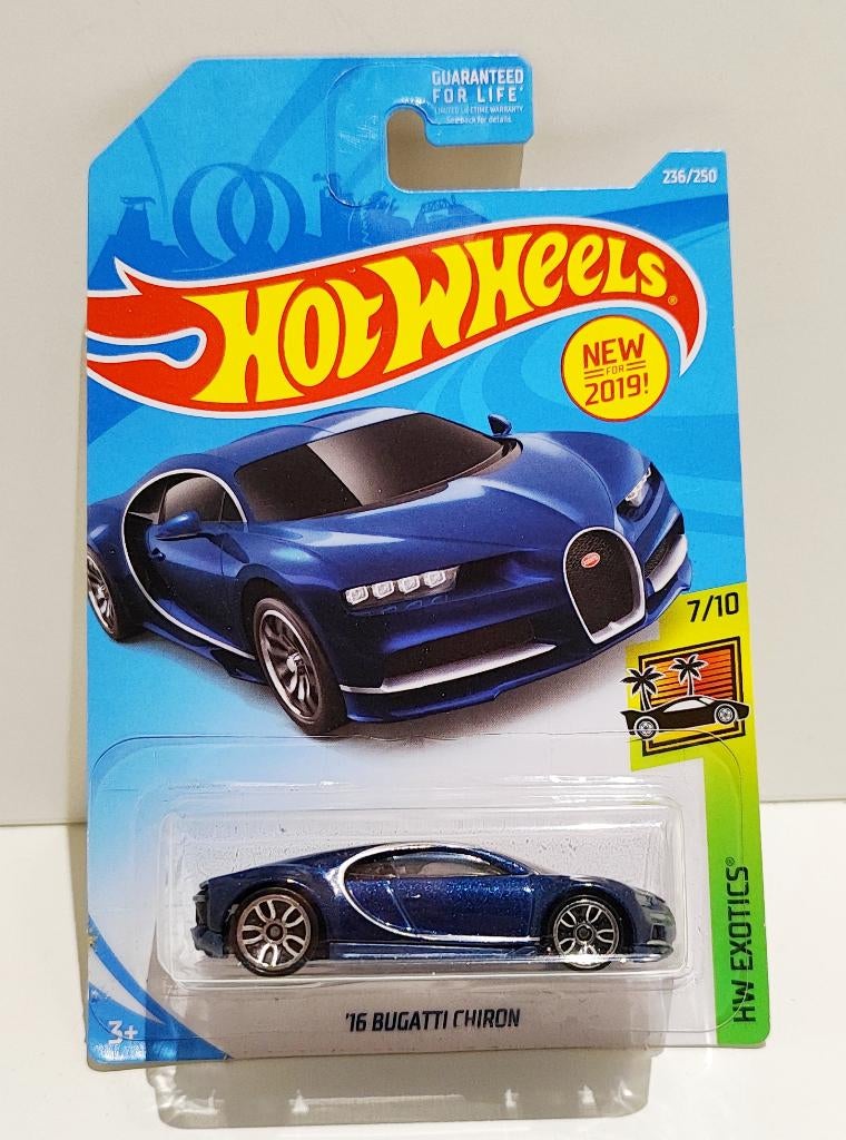 Hot Wheels '16 Bugatti Chiron Blauw Metallic (2017), Enlèvement ou Envoi