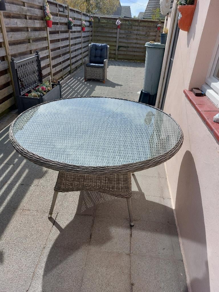 Tuin (terras) set, Tuin en Terras, Tuinsets en Loungesets, Ophalen, Zo goed als nieuw, Rotan, Tuinset