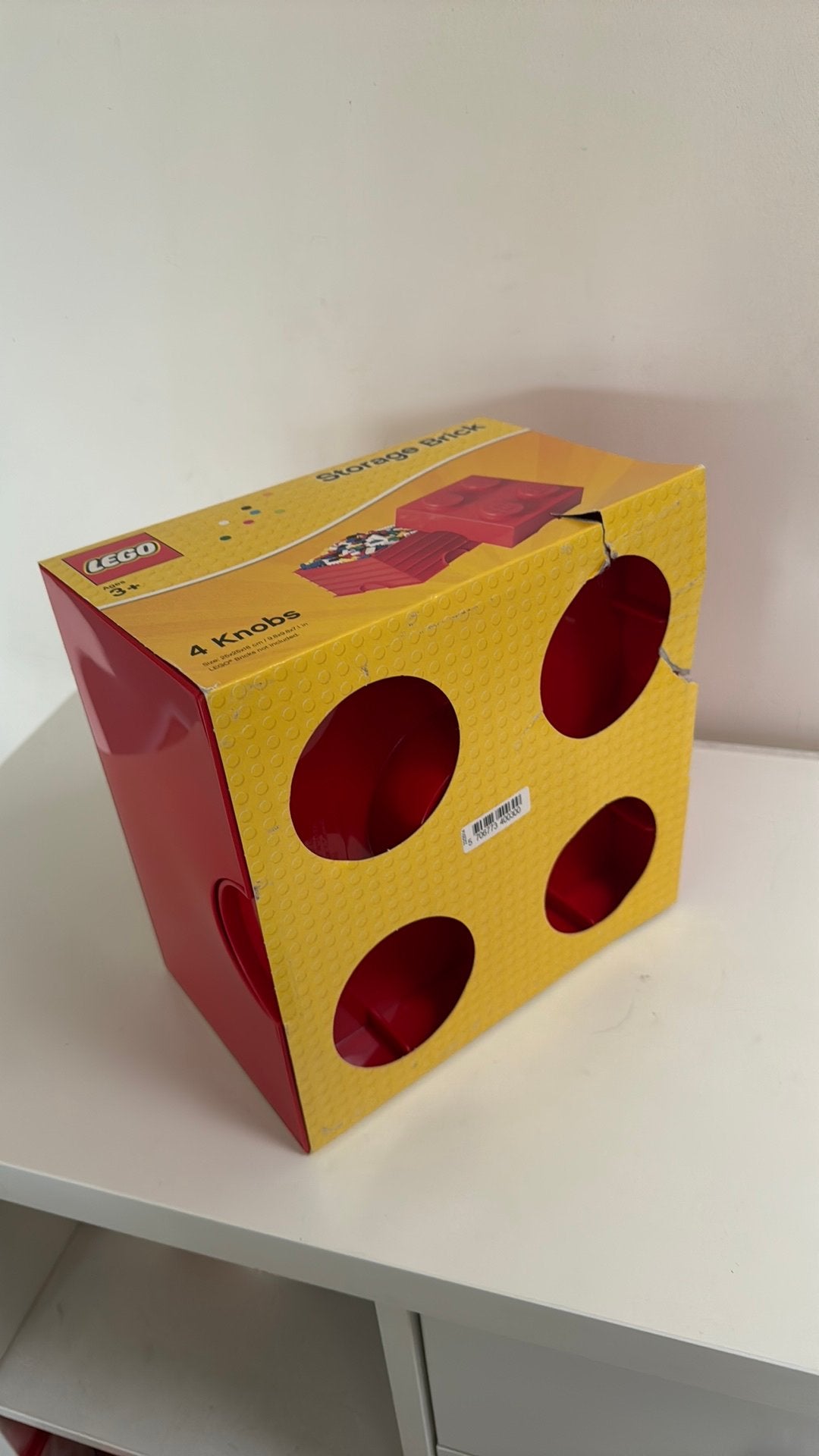 LEGO Storage brick - 4 knobs - rood - NIEUW, Ophalen, Lego, Overige typen, Nieuw