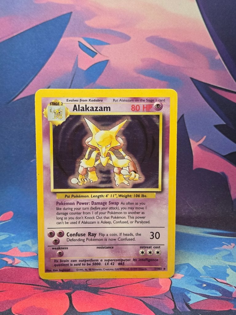 Alakazam – Base Set 1/102 Holo, Ophalen of Verzenden