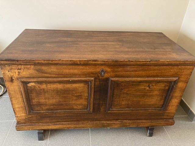 vintage eiken koffer, 100 à 150 cm, Enlèvement, Utilisé, 50 à 75 cm