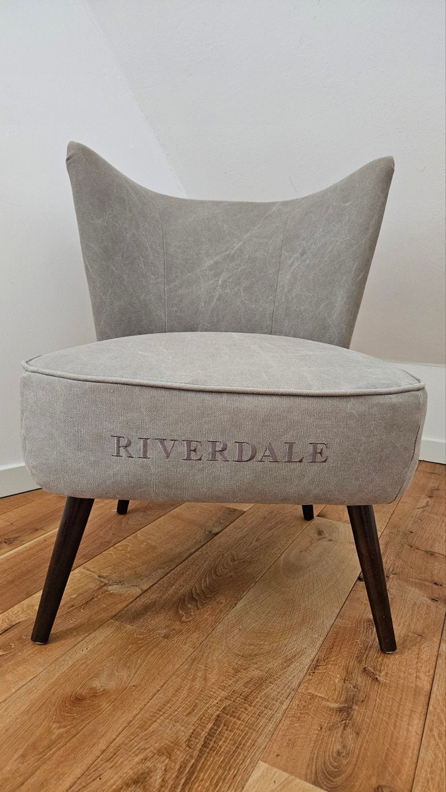 Stonewashed Riverdale Lounge stoel, 75 à 100 cm, Stonewashed grijze lounge stoel, Enlèvement, Utilisé