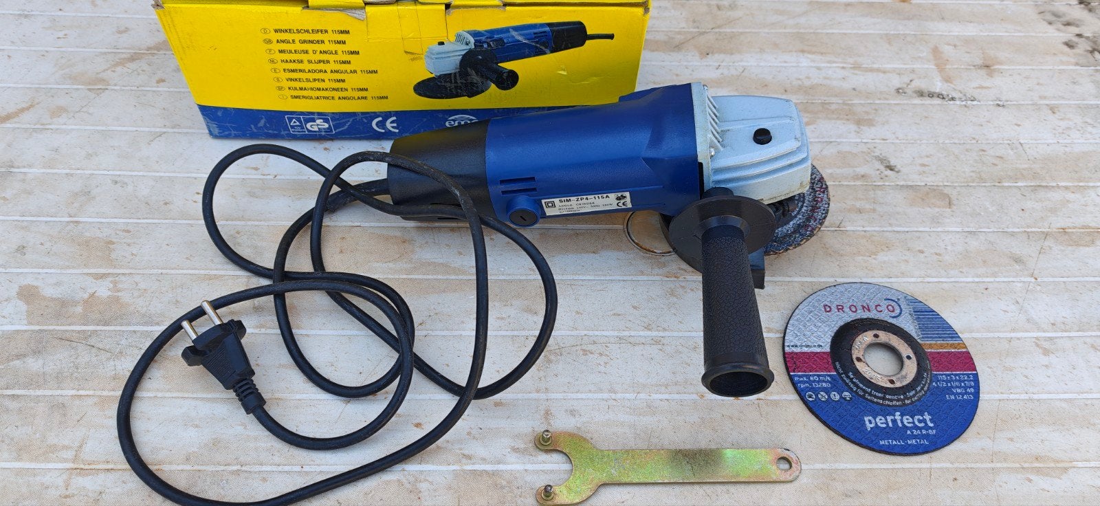 Haakse Slijper SIM-ZP4-115A (115 mm - 500W), Doe-het-zelf en Bouw, Gereedschap | Slijpmachines, Gebruikt, Haakse handslijpmachine