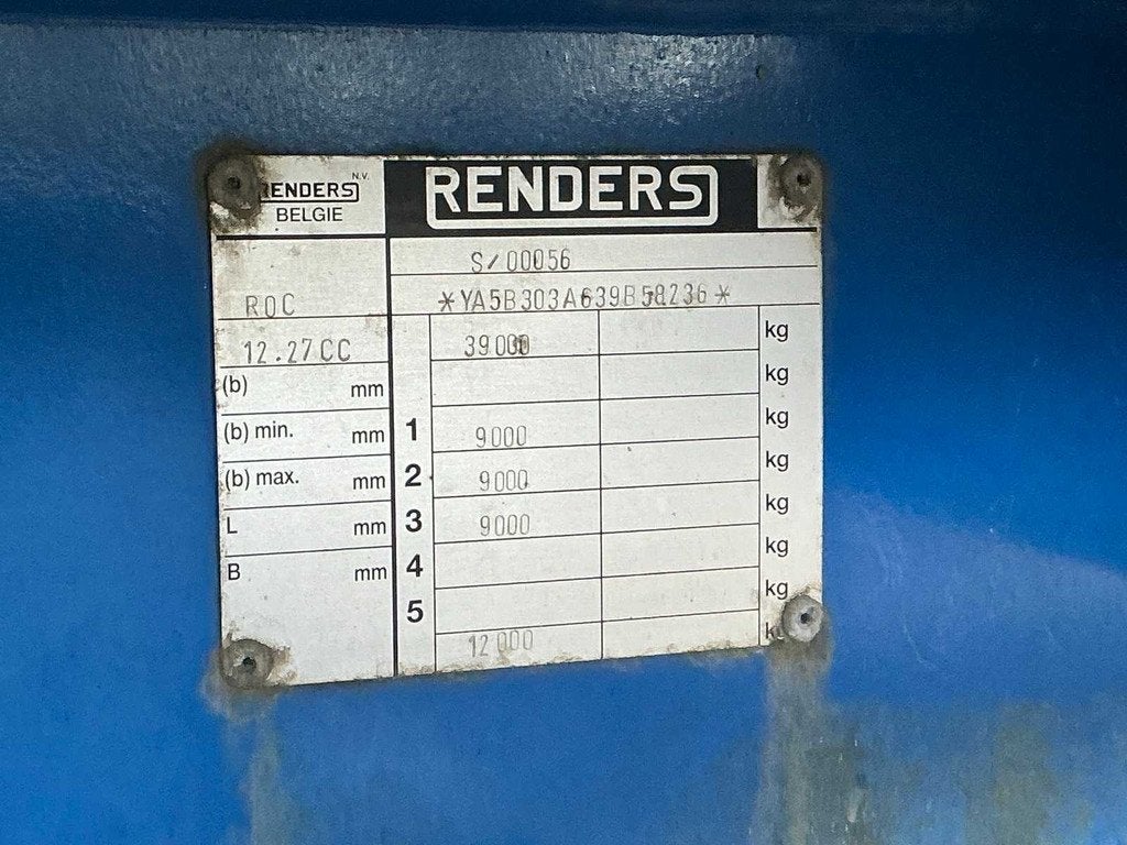 Renders ROC12.27CC Trailer met 40” container, Auto's, Bedrijf, Overige brandstoffen, Te koop, Aanhangers en Opleggers
