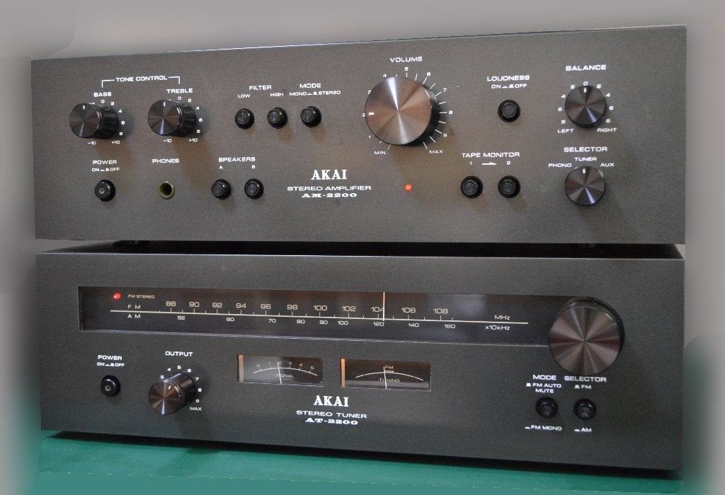 Chaîne hifi Akai - Ampli +Tuner  vintage, TV, Hi-fi & Vidéo, Enlèvement, Comme neuf, Haut-parleurs, Akai
