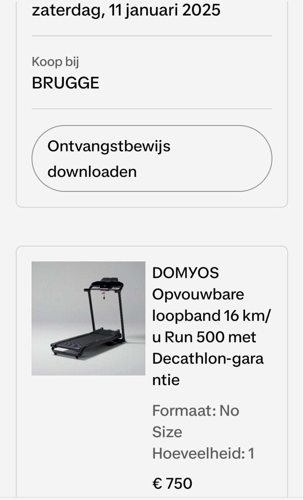 loopband, Sport en Fitness, Ophalen, Zo goed als nieuw, Loopband