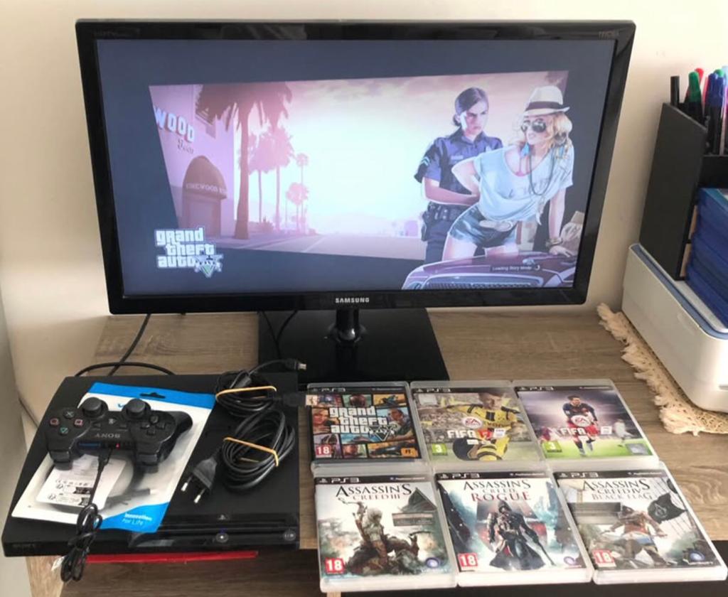 Ps3 slim 160 gb met 6 games, Consoles de jeu & Jeux vidéo, Consoles de jeu | Sony PlayStation 3, Enlèvement ou Envoi, Avec 1 manette