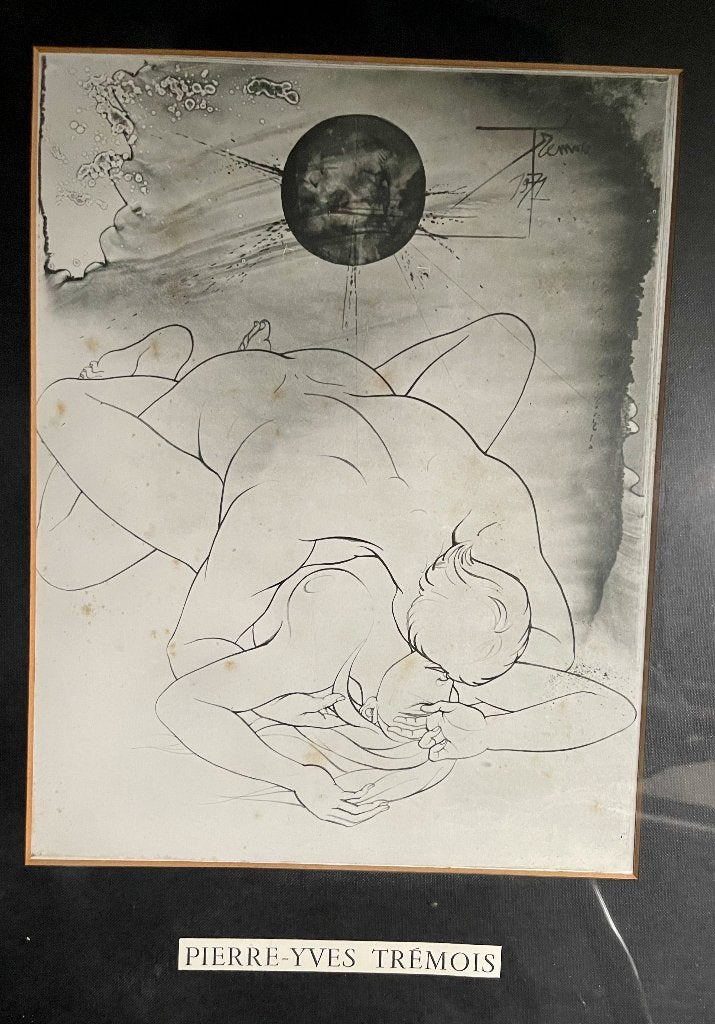 Zeer mooie litho van Pierre-Yves Trémois, Enlèvement, Comme neuf, Autres sujets/thèmes, Tremors