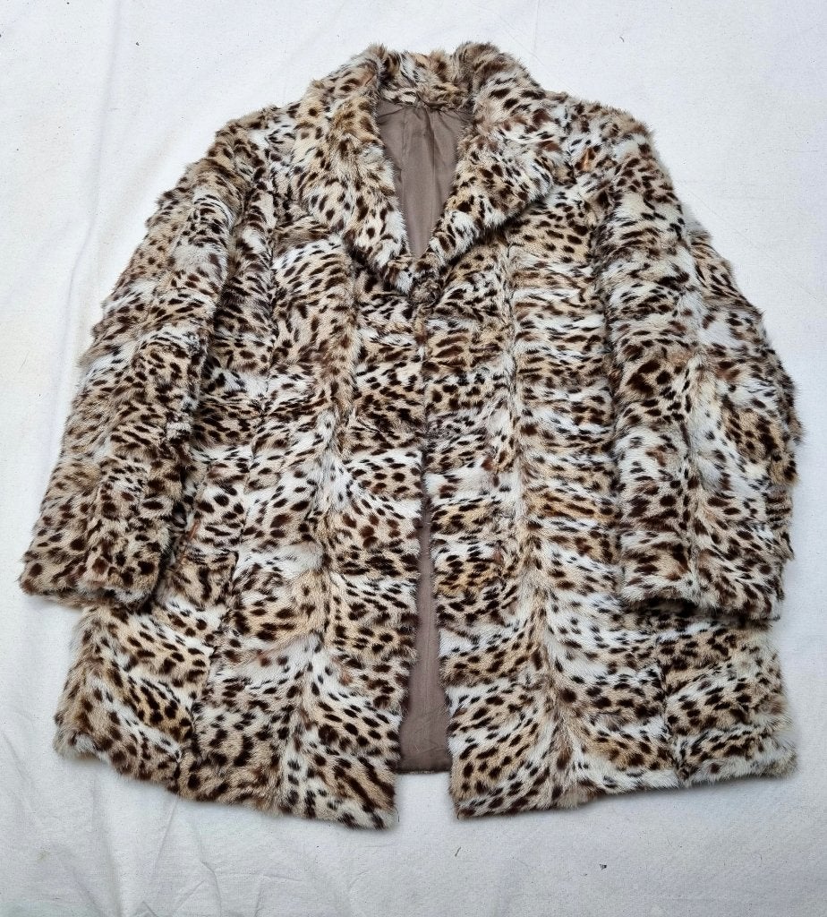 halflange jas van echt bont (luipaard/ocelot), Ophalen of Verzenden, Zo goed als nieuw, Maat 36 (S), Meerkleurig
