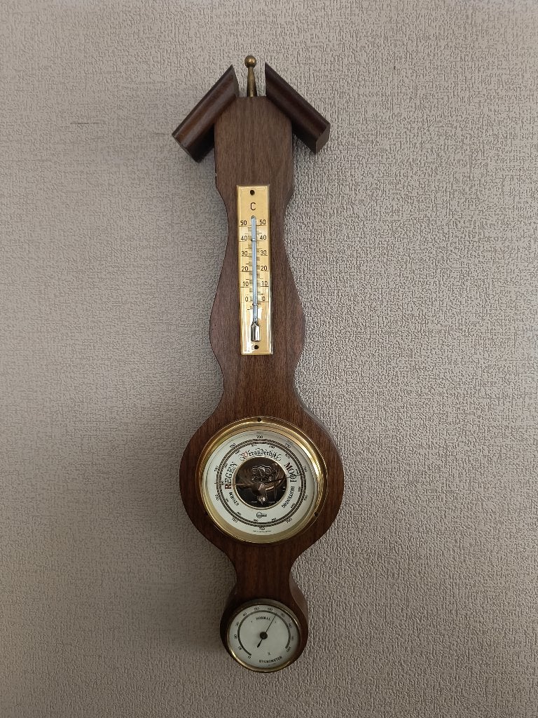 Klassieke houten barometer, Antiek en Kunst, Ophalen