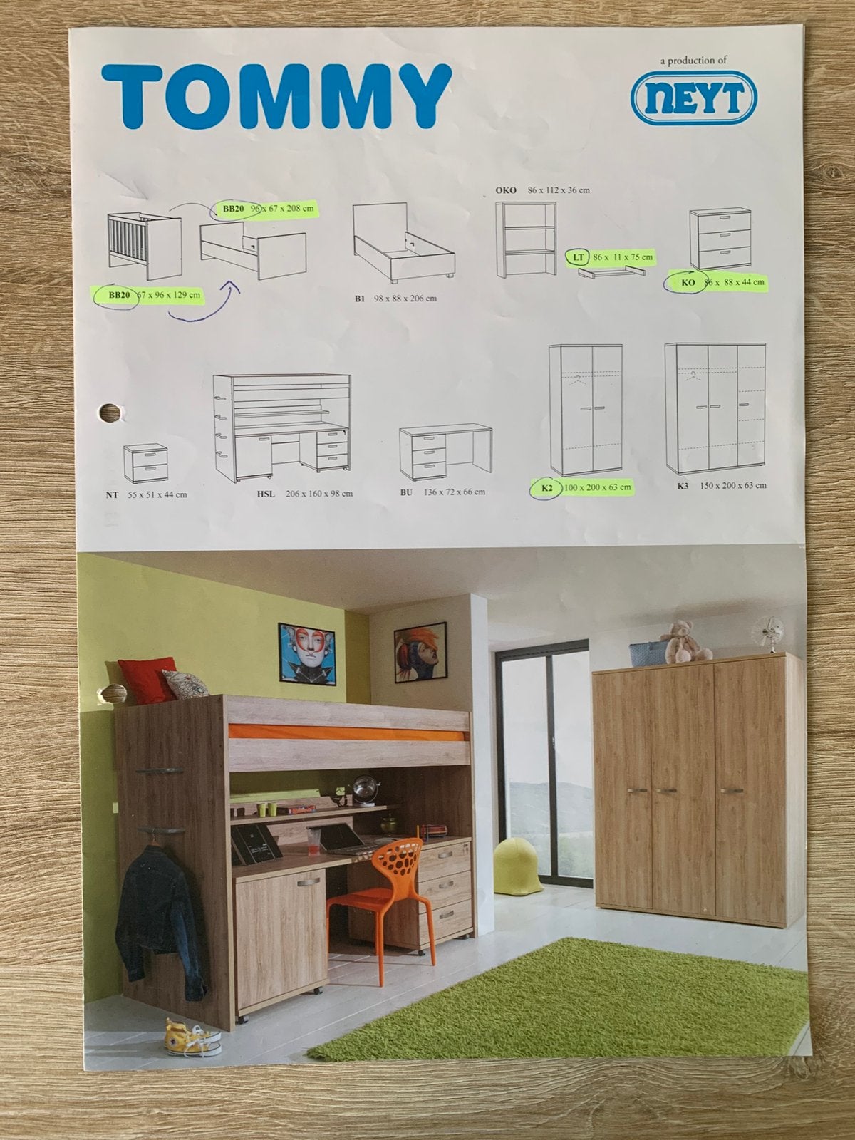 Tommy doorgroei slaapkamerset baby-kind, Huis en Inrichting, Slaapkamer | Complete slaapkamers, Ophalen, Gebruikt