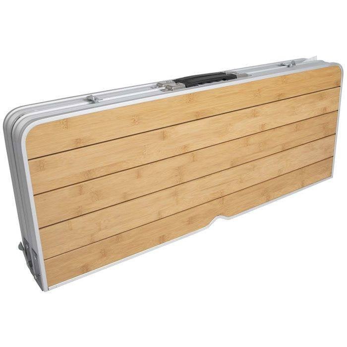 Bamboe Inklapbare picknicktafel NIEUW (4 personen), Ophalen, Rechthoekig, Aluminium