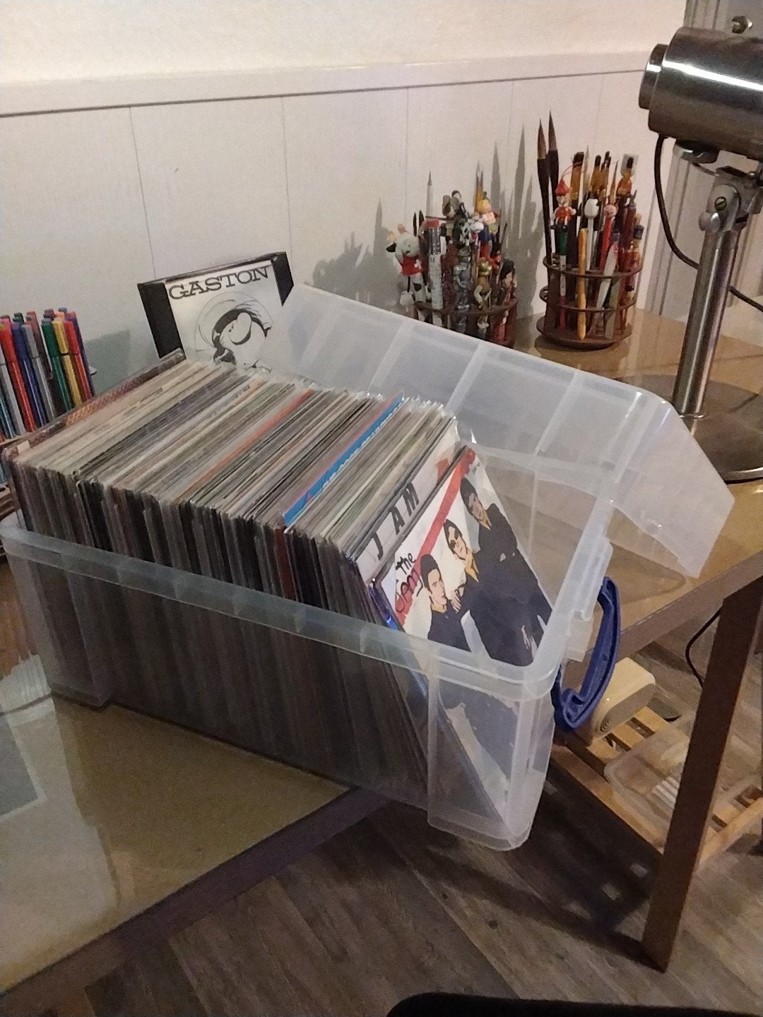 Opbergdoos voor vinyl van 45 rpm of 7", 12 dozen., Ophalen