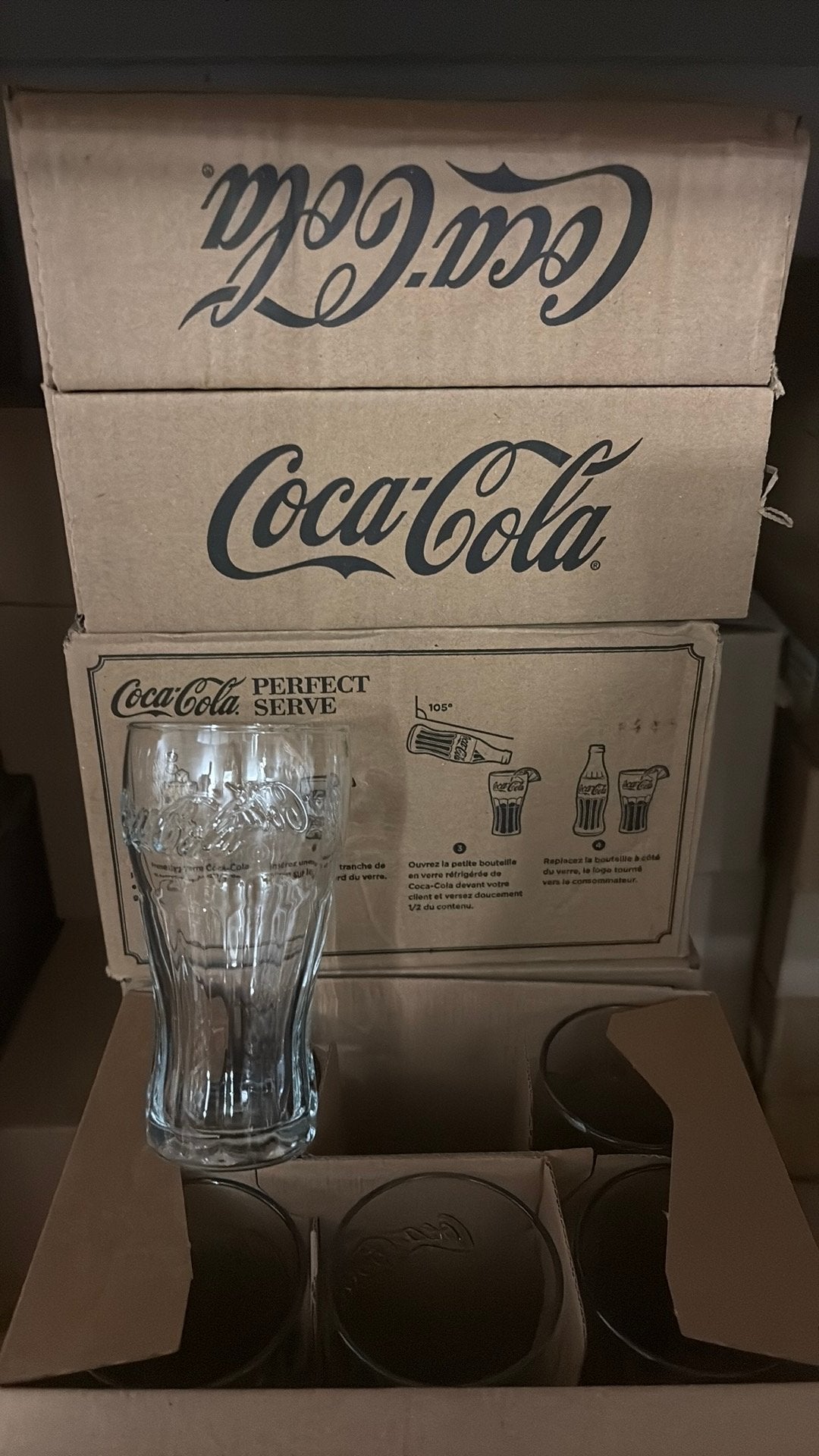 Doos van 6 coca cola glazen NIEUWSTAAT, Verzamelen, Ophalen of Verzenden, Nieuw