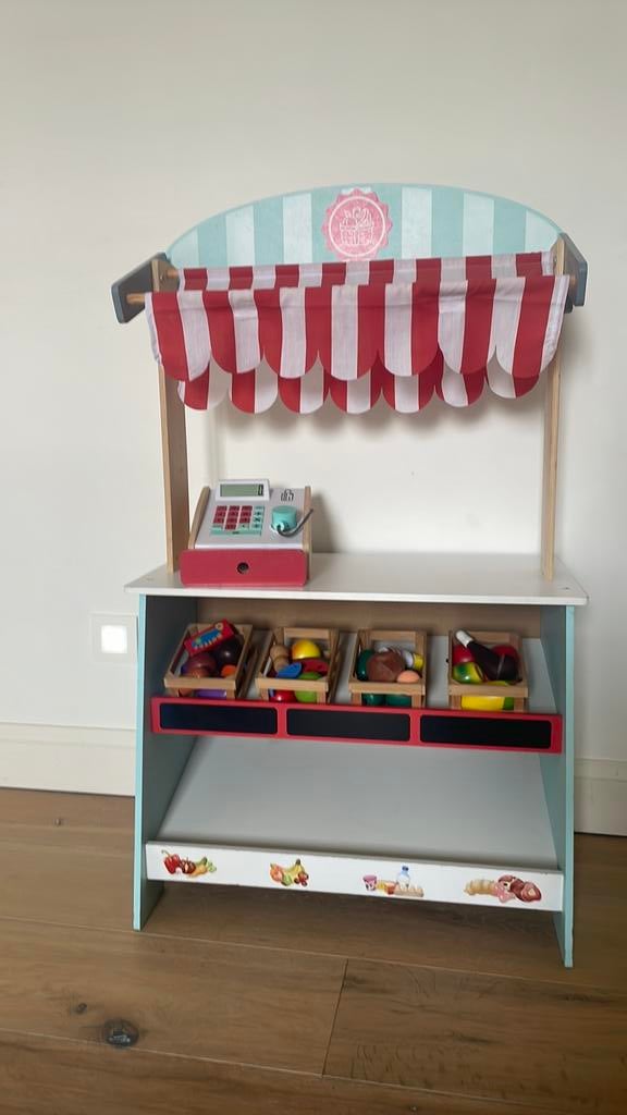 Houten winkeltje met attributen, Kinderen en Baby's, Ophalen, Gebruikt, Hout